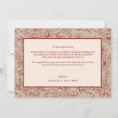 Custom Foto Blume Double Xi Chinesisch Hochzeit Dankeskarte (Rückseite)