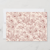 Custom Foto Blume Double Xi Chinesisch Hochzeit Dankeskarte (Rückseite)