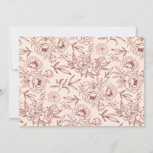 Custom Foto Blume Double Xi Chinesisch Hochzeit Dankeskarte (Rückseite)