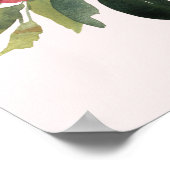 Custom Foto Blush Pink Aquarell Blumengeburt Poster (Ecke)