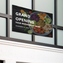 Custom Foto Bold Restaurant Grand Opening Banner