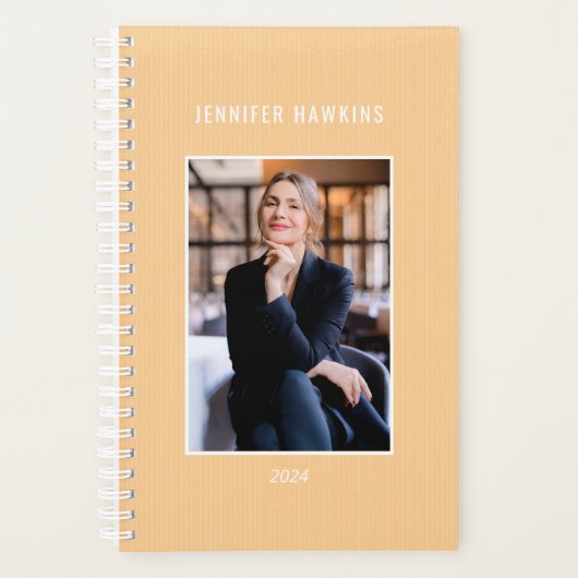 Custom Foto Border l Beruflich Elegant Weekly Planer (Vorderseite)