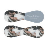 Custom Foto Bridge & Groom Script Name Dusty Blue Baseball (Paneele)