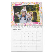 Custom Foto Bright Colors 2021 Family Kalender (Mär 2027)