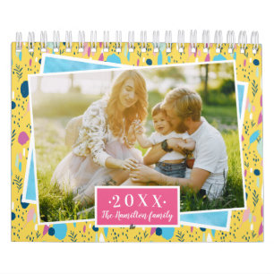 Custom Foto Bright Colors 2021 Family Kalender