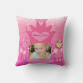 Custom Foto Brown Hair Princess Kissen (Rückseite)