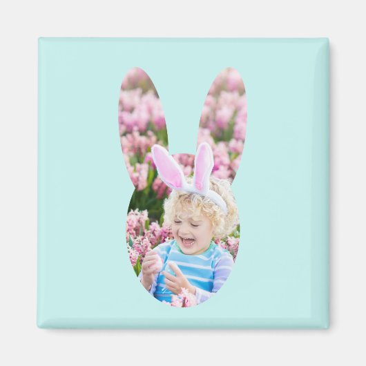 Custom Foto Bunny Head Ostergeschenk Magnet (Vorne)