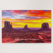 Custom Foto bunt Sonnenuntergang Monument Valley U Puzzle (Horizontal)