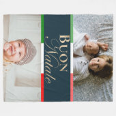 Custom Foto Buon Natale Italiale Weihnachten Fleecedecke (Vorderseite (Horizontal))