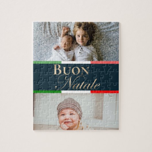 Custom Foto Buon Natale Italiale Weihnachten Puzzle (Vertikal)