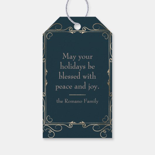 Custom Foto Buon Natale Italienische Fahne Weihnac Geschenkanhänger (Rückseite)