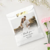 Custom Foto Calligraphy Script Wedding Geschenktütchen (Versiegelt)