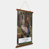 Custom Foto Calligraphy Wedding Anniversary Wandteppich Mit Holzrahmen (Gewinkelt)