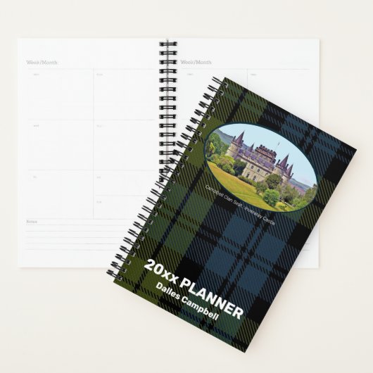 Custom Foto Campbell Scottish Clan Castle Weekly Planer (Anzeige)