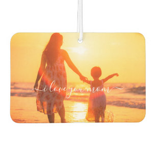 Custom Foto Car Air Freshener - I Liebe You Mama Autolufterfrischer