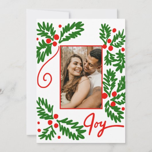 Custom Foto Card Frohe Weihnachtsfreude (Vorderseite)