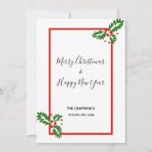 Custom Foto Card Frohe Weihnachtsfreude (Rückseite)