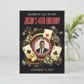 Custom Foto Casino Parco Civico-Ciani Einladung (Stehend Vorderseite)