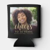 Custom Foto Cheers 30. Geburtstag Party Dosenkühler (Rückseite)