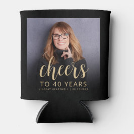 Custom Foto Cheers 40. Geburtstag Party Dosenkühler