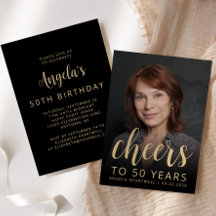 Custom Foto Cheers 50. Geburtstagsparty