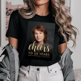 Custom Foto Cheers 50. Geburtstagsparty Tri-Blend Shirt