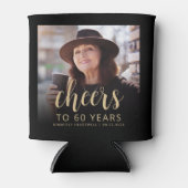 Custom Foto Cheers 60. Geburtstagsparty Dosenkühler (Vorderseite)