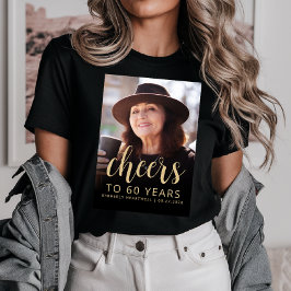 Custom Foto Cheers 60. Geburtstagsparty Tri-Blend Shirt