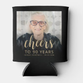 Custom Foto Cheers 90. Geburtstagsparty Dosenkühler (Vorderseite)