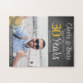 Custom Foto Cheers und Biere 30. Geburtstag Puzzle (Horizontal)