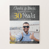Custom Foto Cheers und Biere 30. Geburtstag Puzzle (Vertikal)