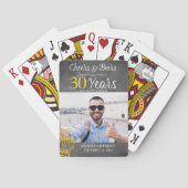 Custom Foto Cheers und Biere 30. Geburtstag Spielkarten (Rückseite)