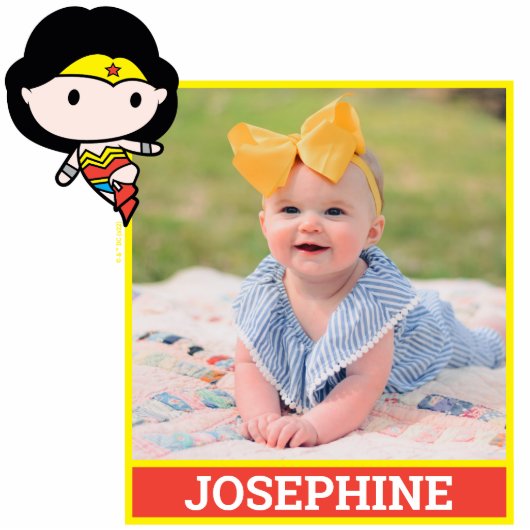 Custom Foto Chibi Wonder Woman Freistehende Fotoskulptur (Vorne)