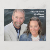 Custom Foto Christlich Hochzeit Danke Postcard Postkarte (Vorderseite)