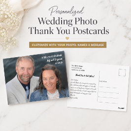 Custom Foto Christlich Hochzeit Danke Postcard Postkarte
