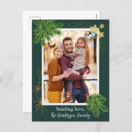Custom Foto Christmas Card Personalisiert Postcard Feiertagspostkarte