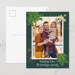 Custom Foto Christmas Card Personalisiert Postcard Feiertagspostkarte