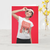 CUSTOM FOTO CHRISTMAS CARDS KARTE (Gelbe Blume)