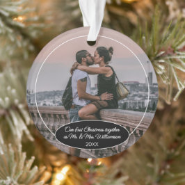 Custom Foto Christmas Classic Personalisiert 2025 Ornament