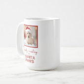 Custom Foto - Christmas Dog Santa Paws Kaffeetasse (Vorderseite Links)