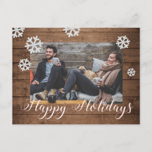 Custom Foto Christmas Holiday Postcard Feiertagspostkarte
