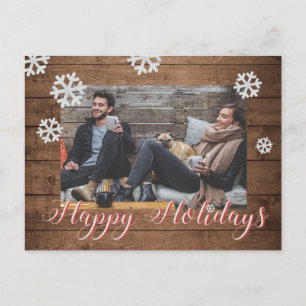 Custom Foto Christmas Holiday Postcard Feiertagspostkarte
