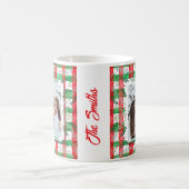 Custom Foto Christmas Personalisiert Familienname Kaffeetasse (Mittel)