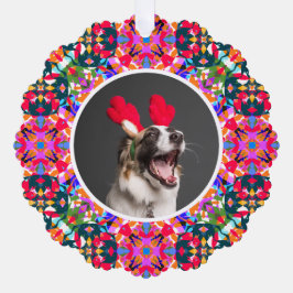 Custom Foto Christmas Pet Dog Cat Memorial Ornament Karte