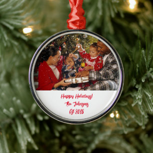 CUSTOM-FOTO-CHRISTMAS-VERZEICHNIS ORNAMENT AUS METALL