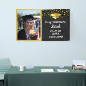 Custom Foto Class 2025 für Black & Gold Abschluss Banner (Messeveranstaltung)