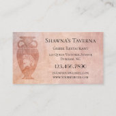 Custom Foto Classic Griechische Visitenkarte (Rückseite)