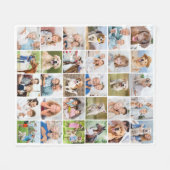 Custom Foto Collage 30 Familie Freunde Haustiere H Fleecedecke (Vorderseite (Horizontal))