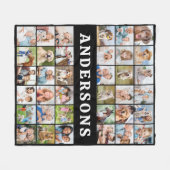 Custom Foto Collage 36 Personalisiert Moderne Fami Fleecedecke (Vorderseite (Horizontal))