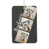 Custom Foto Collage - 3 Fotos Filmstreifen schwarz Autolufterfrischer (Vorderseite)